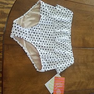 NWT Kortni Jeane Polka Dot Peplum Bottoms